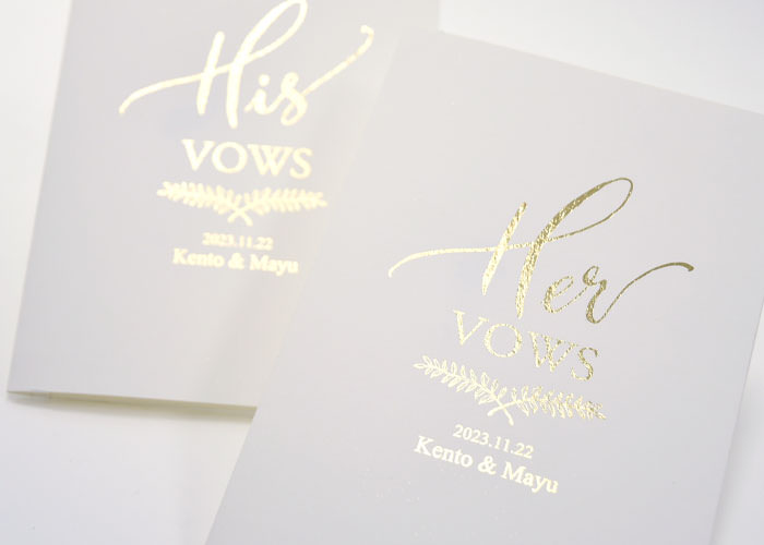 Wedding vow booksオリジナル結婚証明書