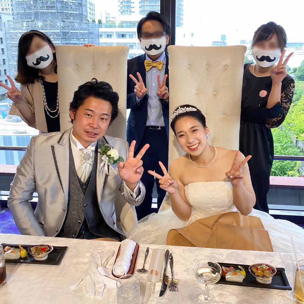 っ結婚式当日のおふたり