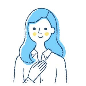 ほっとしている女性イラスト