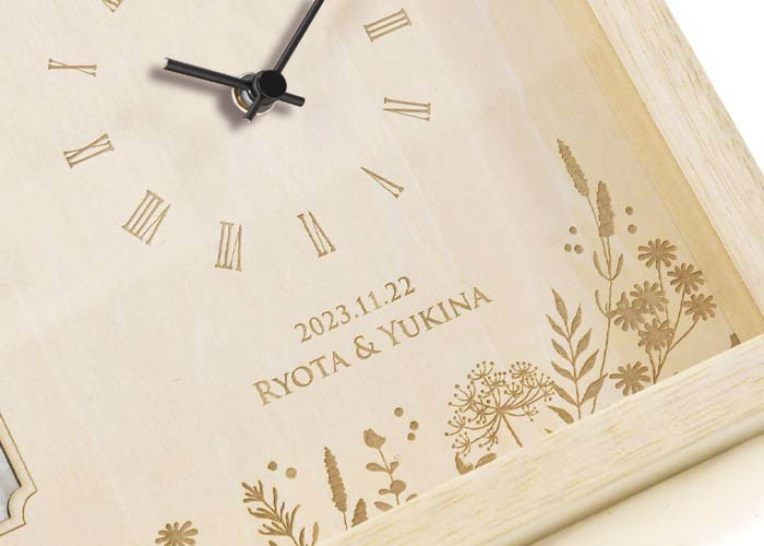 フォトフレーム付き木製時計 アルベロ ご両親へのプレゼント 結婚式アイテムの通販 ファルベ 公式